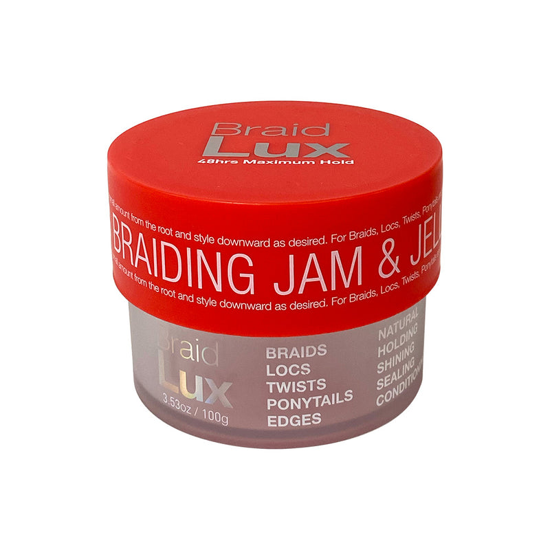 Lux Collection Braid Lux 48 Hour Maximum Hold No Flaking Natural Ingredients Scented Conditioning Hair Gel Tamer
