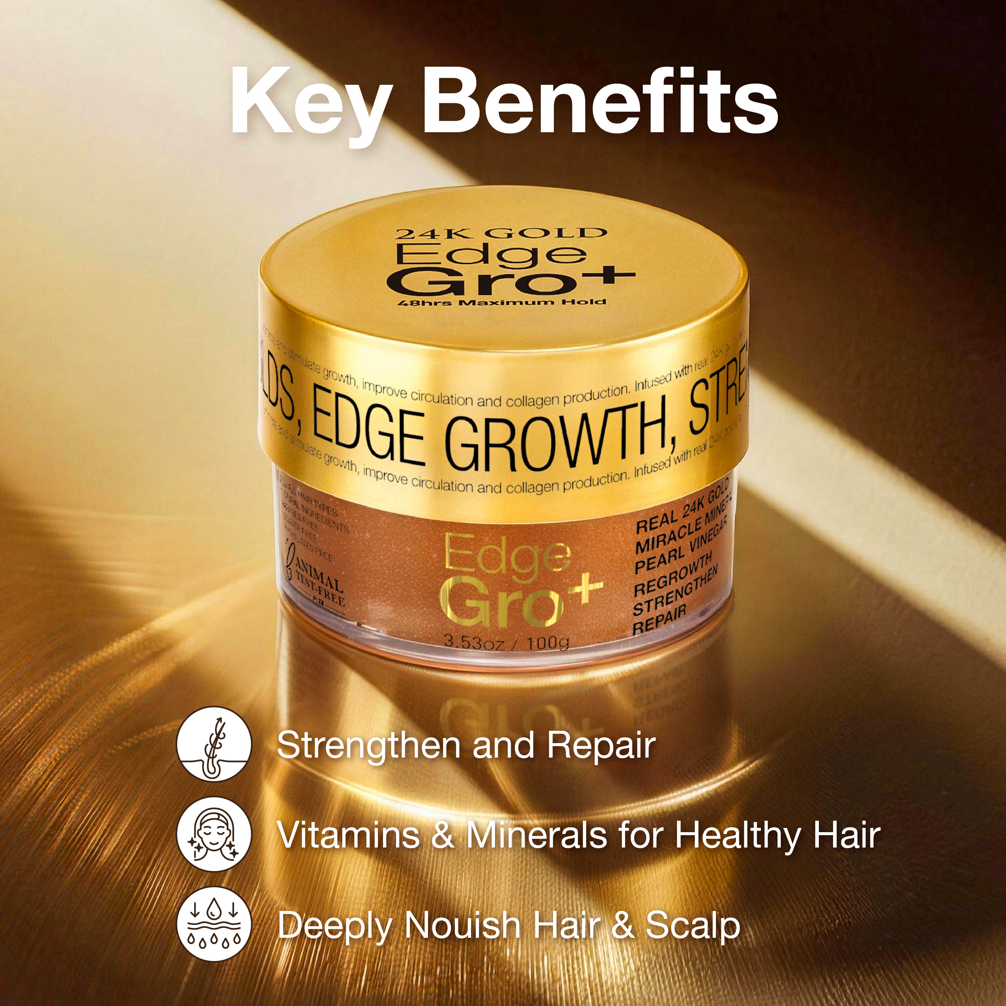 Lux Collection - 24k Gold Edge Gro+ 3.53oz/100g