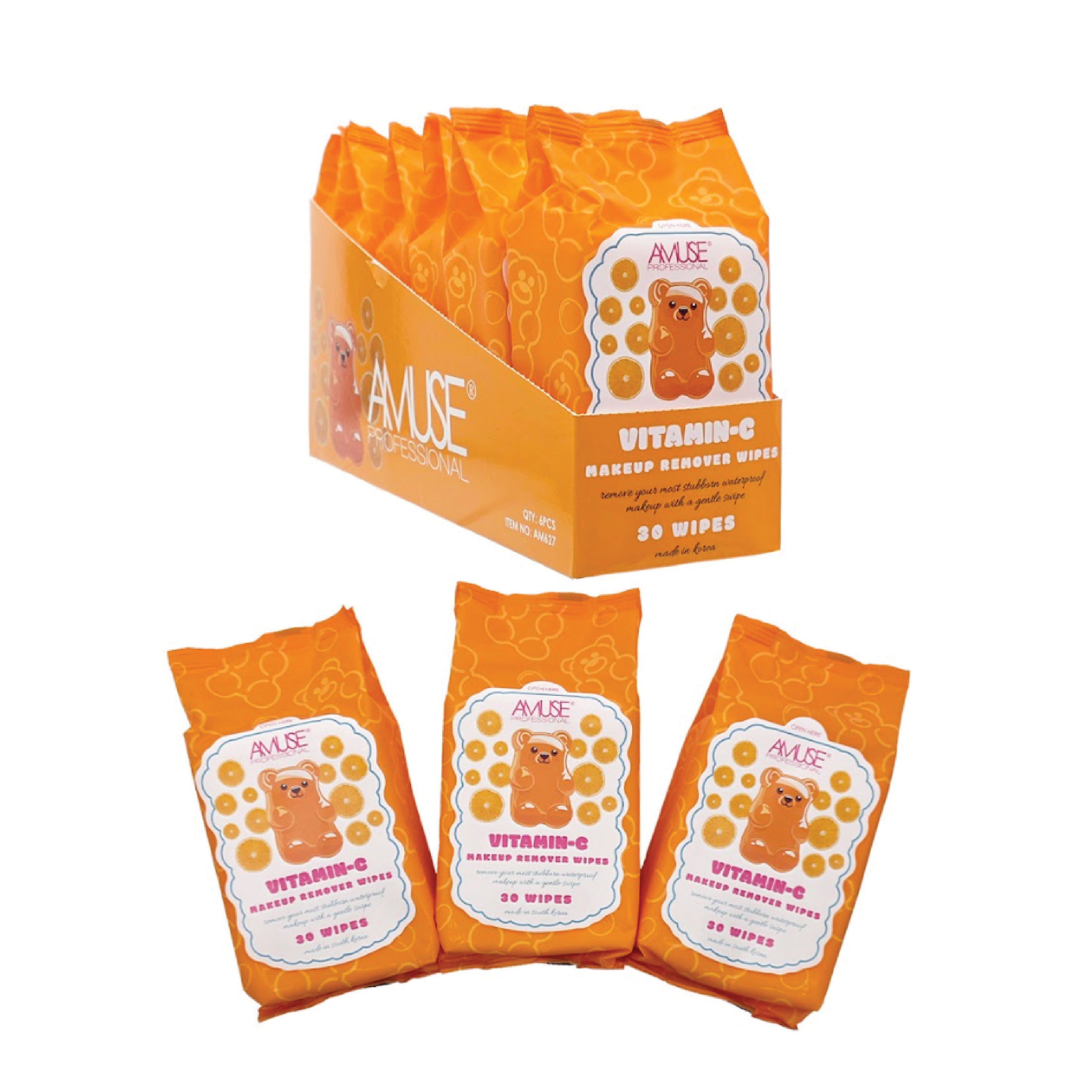 Amuse Professional Vitamin-C Makeup Remover Wipes (30 Wipes)