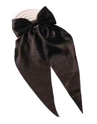 Satin Long Tail Bow Clip