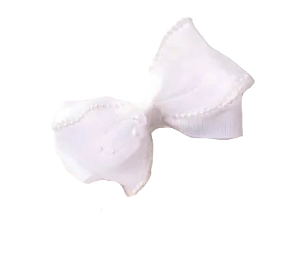 Pearl Seam Layer Bow Clip