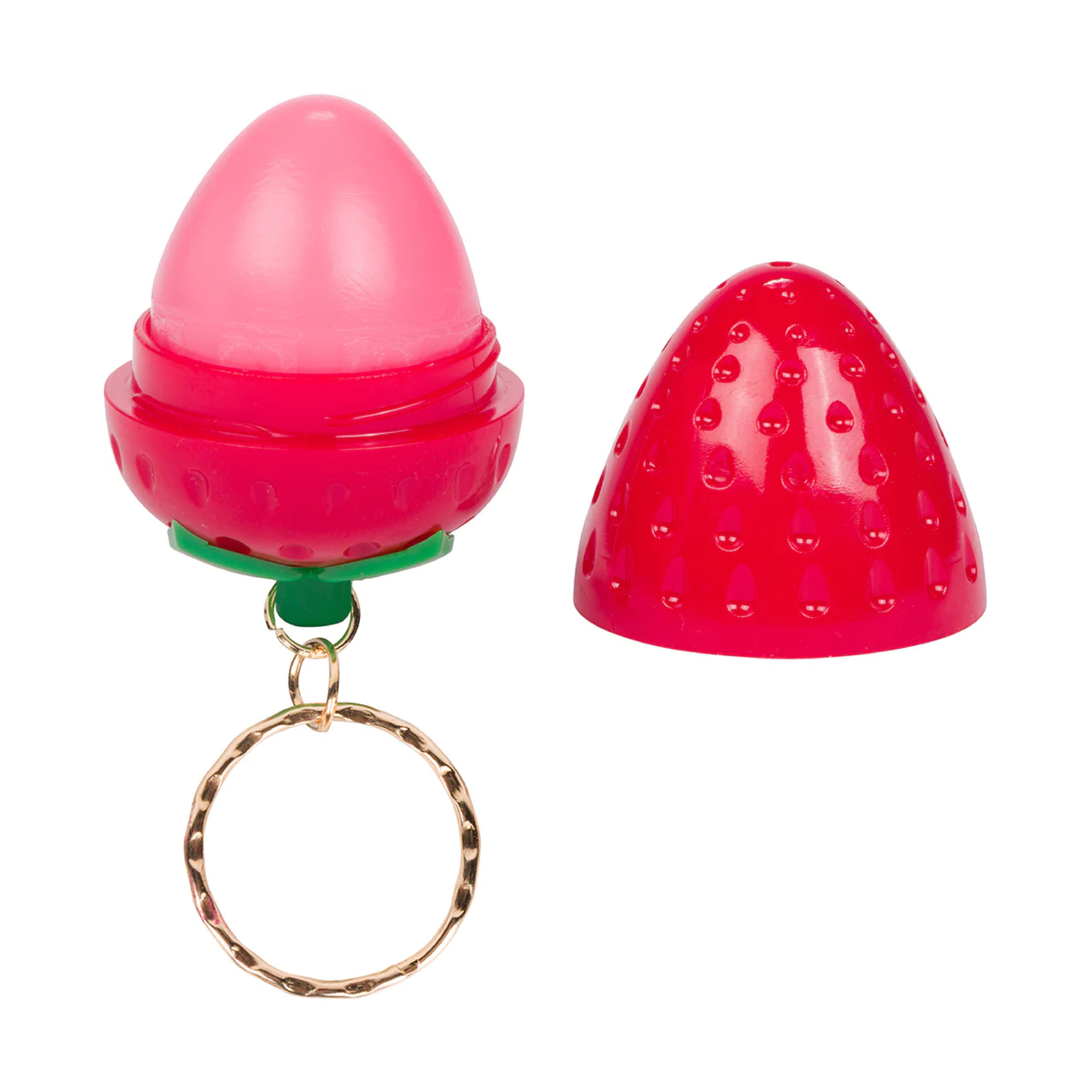 Beauty Treats Sweet & Juicy Strawberries Lip Balm Keychain Display
