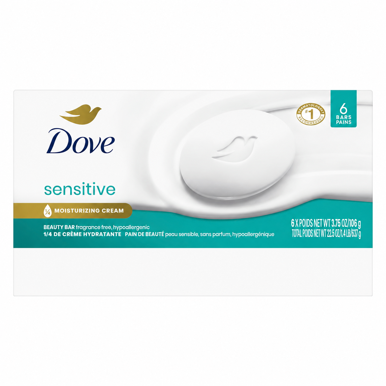 Dove Sensitive Beauty Bar 6-Pack