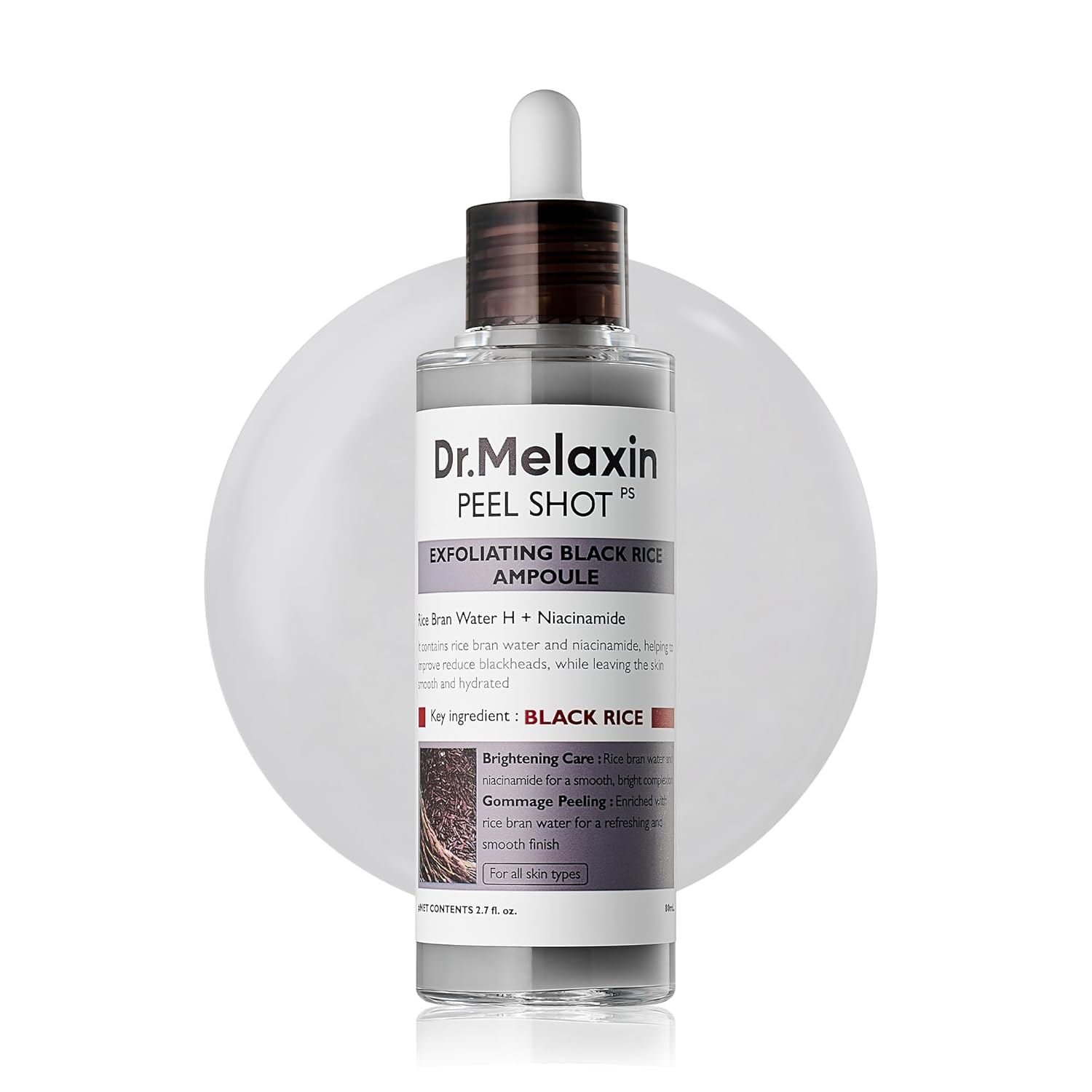 Dr. Melaxin Peel Shot Exfoliating Black Rice Ampoule 2.7 fl oz (80 mL)