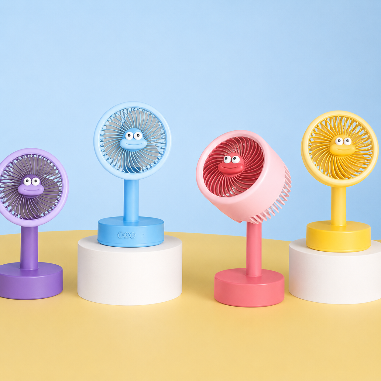Portable Mini Desk Fan with Round Base