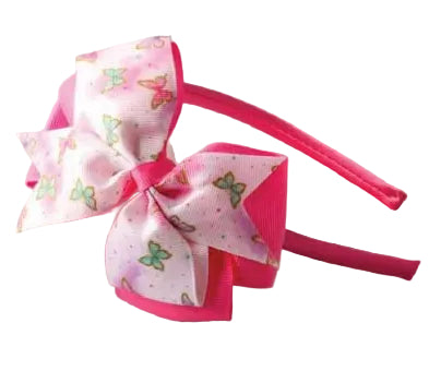 Butterfly Watercolor Bow Headband