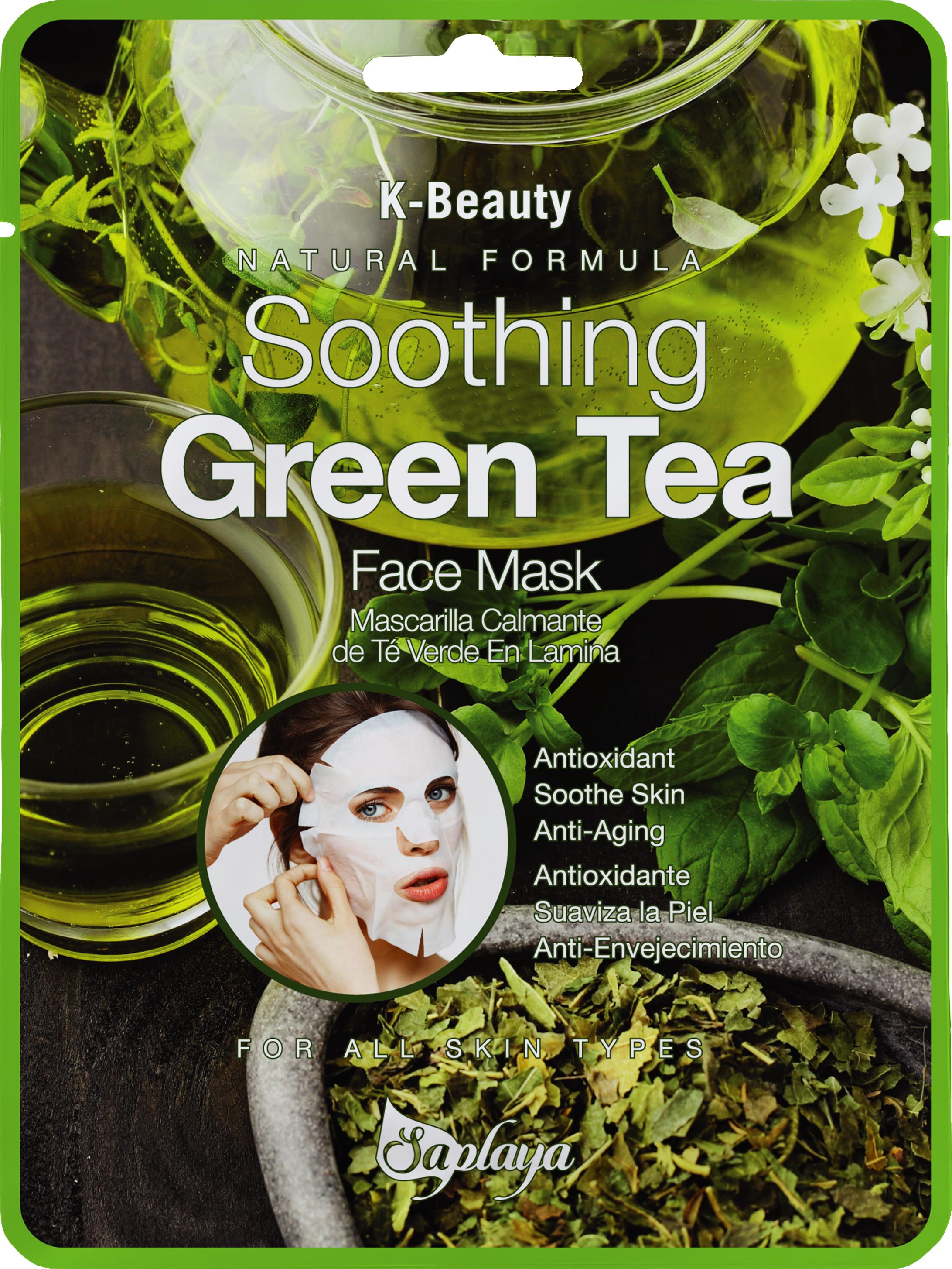 Saplaya - K-Beauty Face Mask Sheets | Green Tea