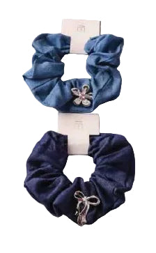 Charm Denim Scrunchie