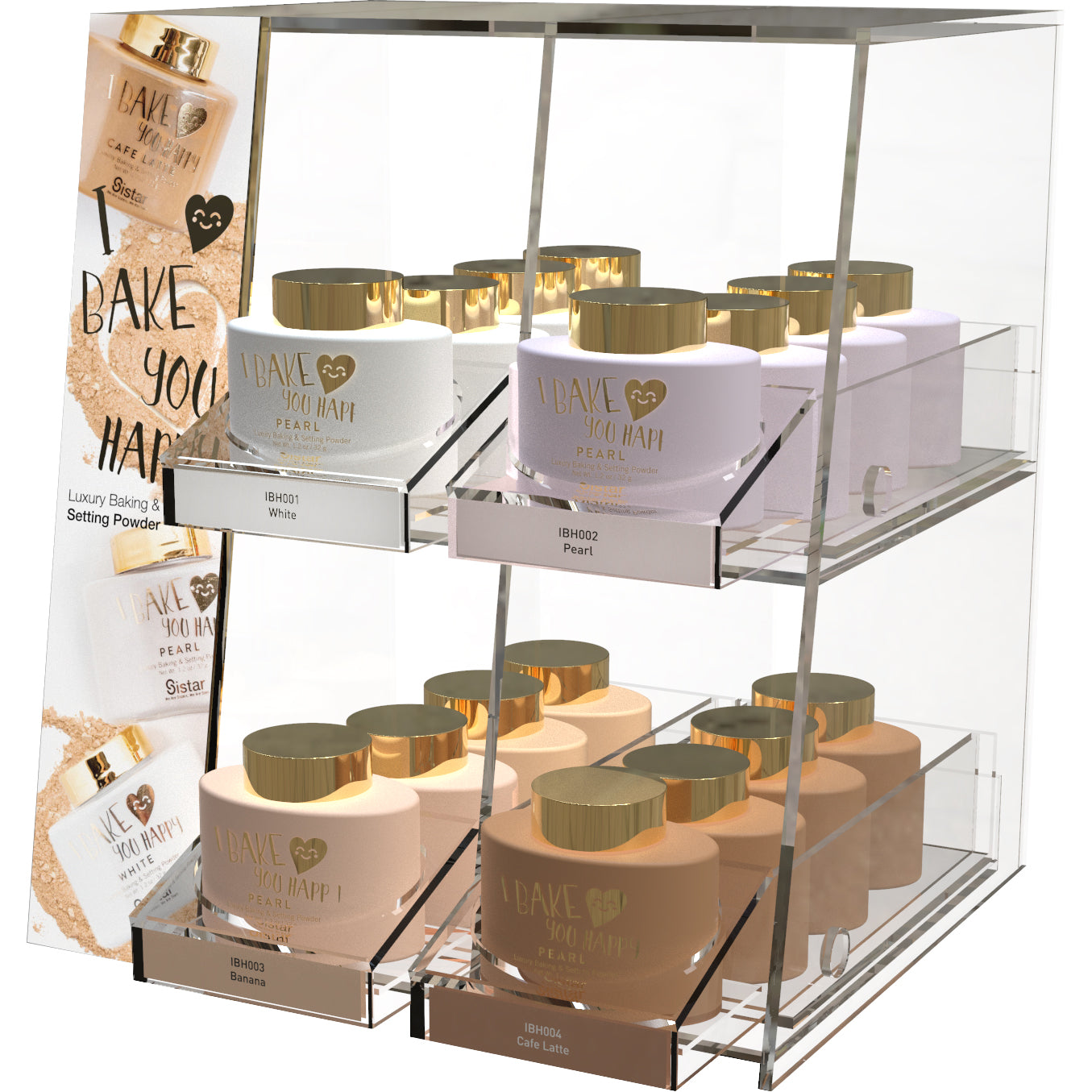 Sistar - I Bake You Happy Loose Powder | Acrylic Display