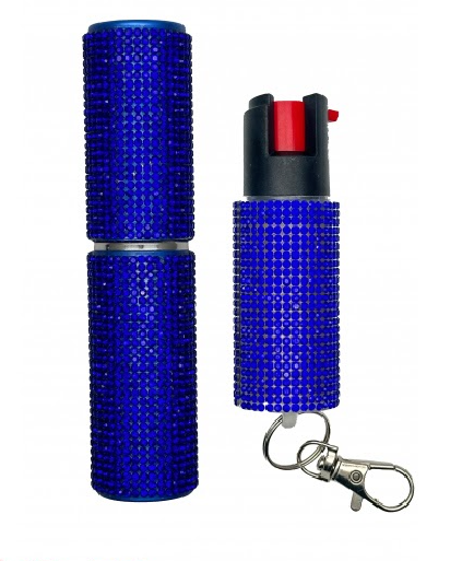 Rhinestone Lipstick Pepper Spray Combo