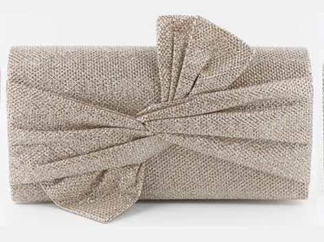 Colored Metallic Bow Evening Bag
