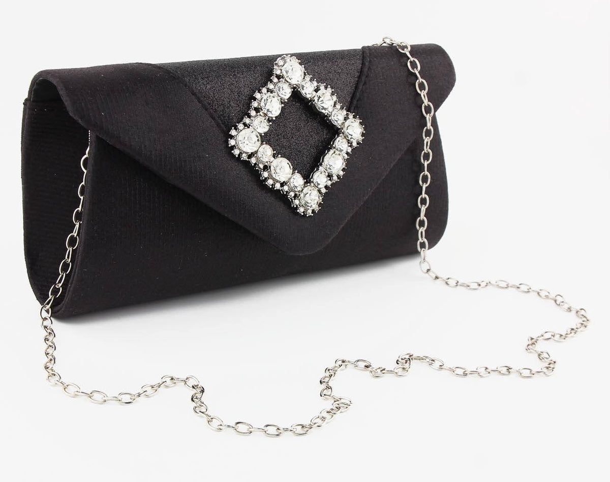 Rhinestone Buckle Evening Bag