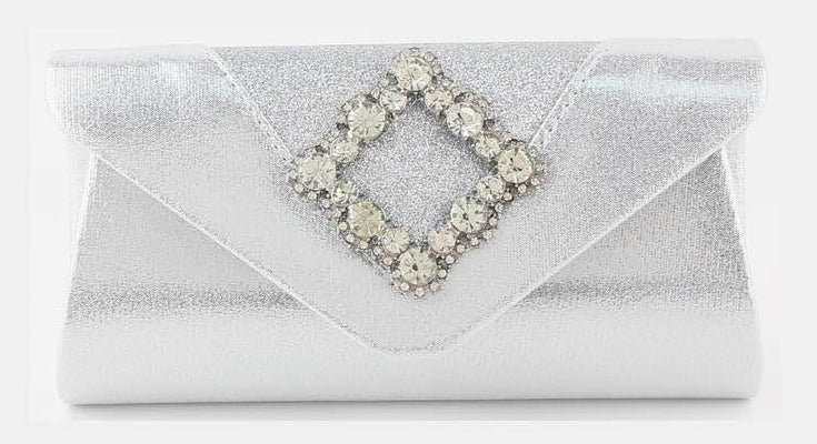 Rhinestone Buckle Evening Bag