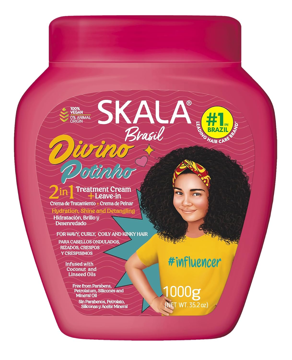 Skala Brasil Divino Potinho 2-in-1 Treatment Cream + Leave-In 1000 g
