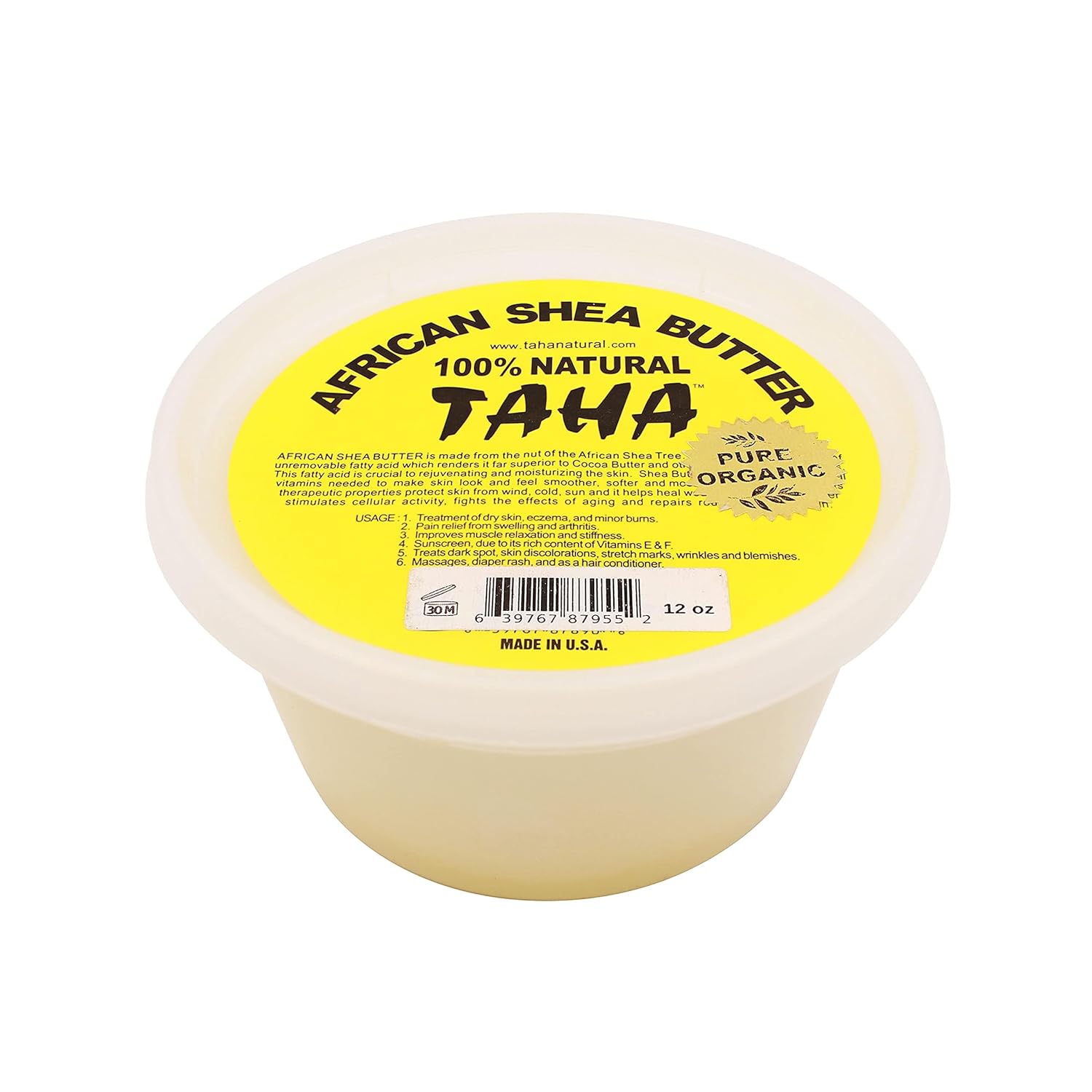 TAHA - 100% Shea Butter (12oz) Ivory