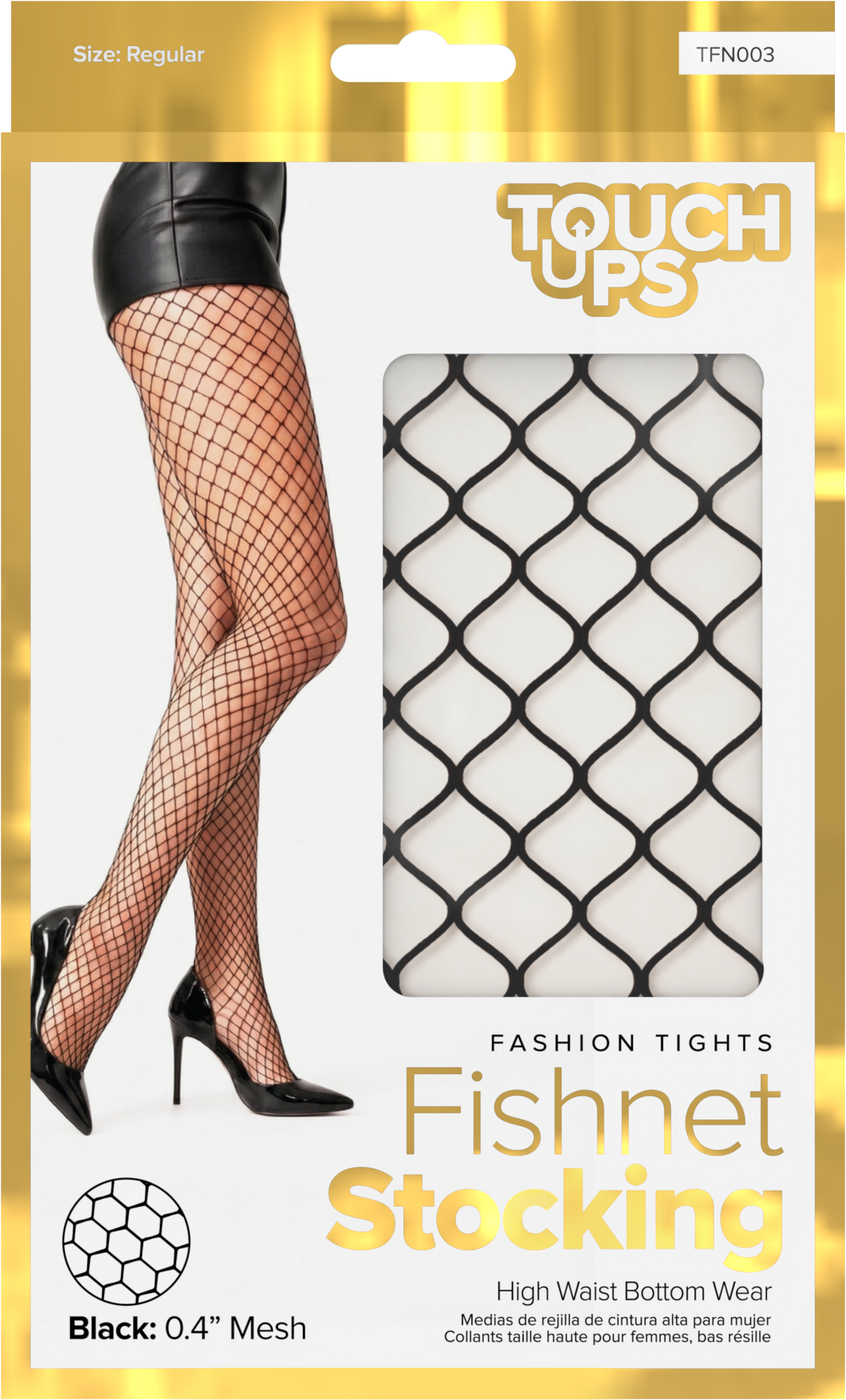 TouchUps - Fishnet Stocking | Black 0.4"