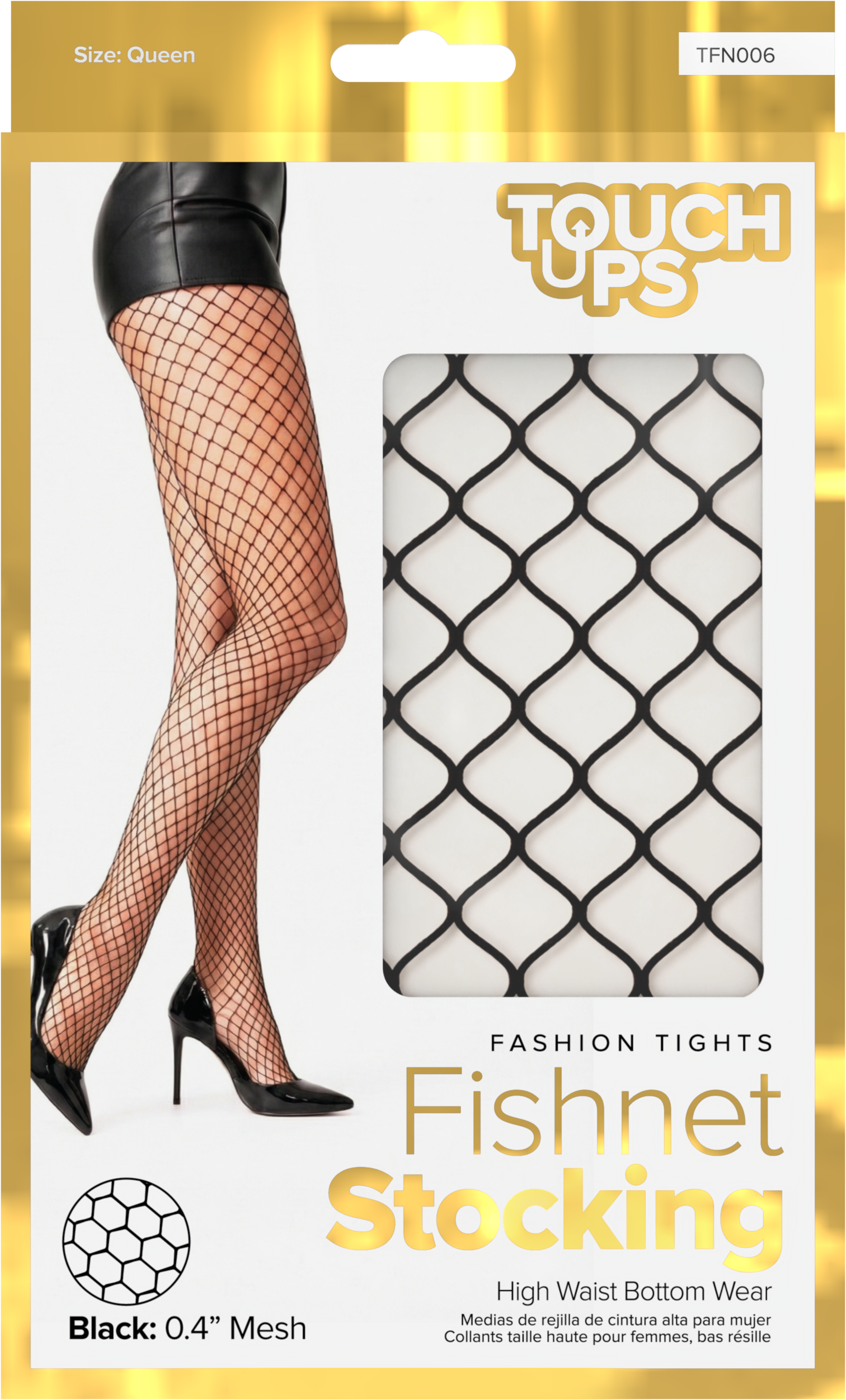 TouchUps - Fishnet Stocking | Black 0.4"