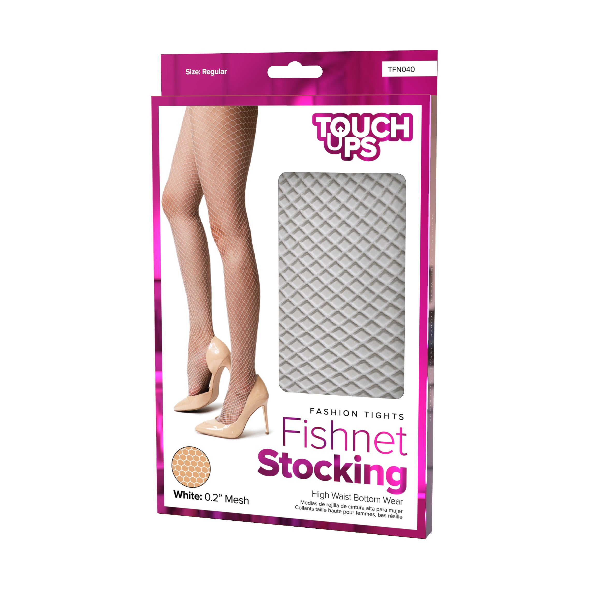 TouchUps - Fishnet Stocking | White 0.2"