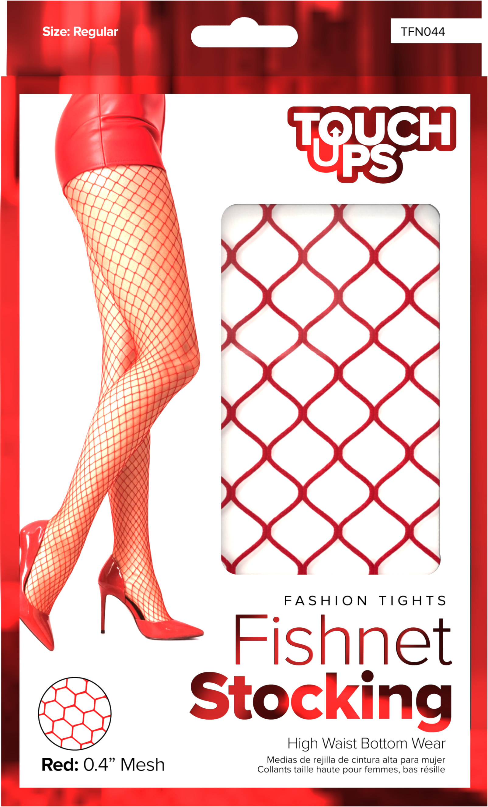 TouchUps - Fishnet Stocking | Red 0.4"