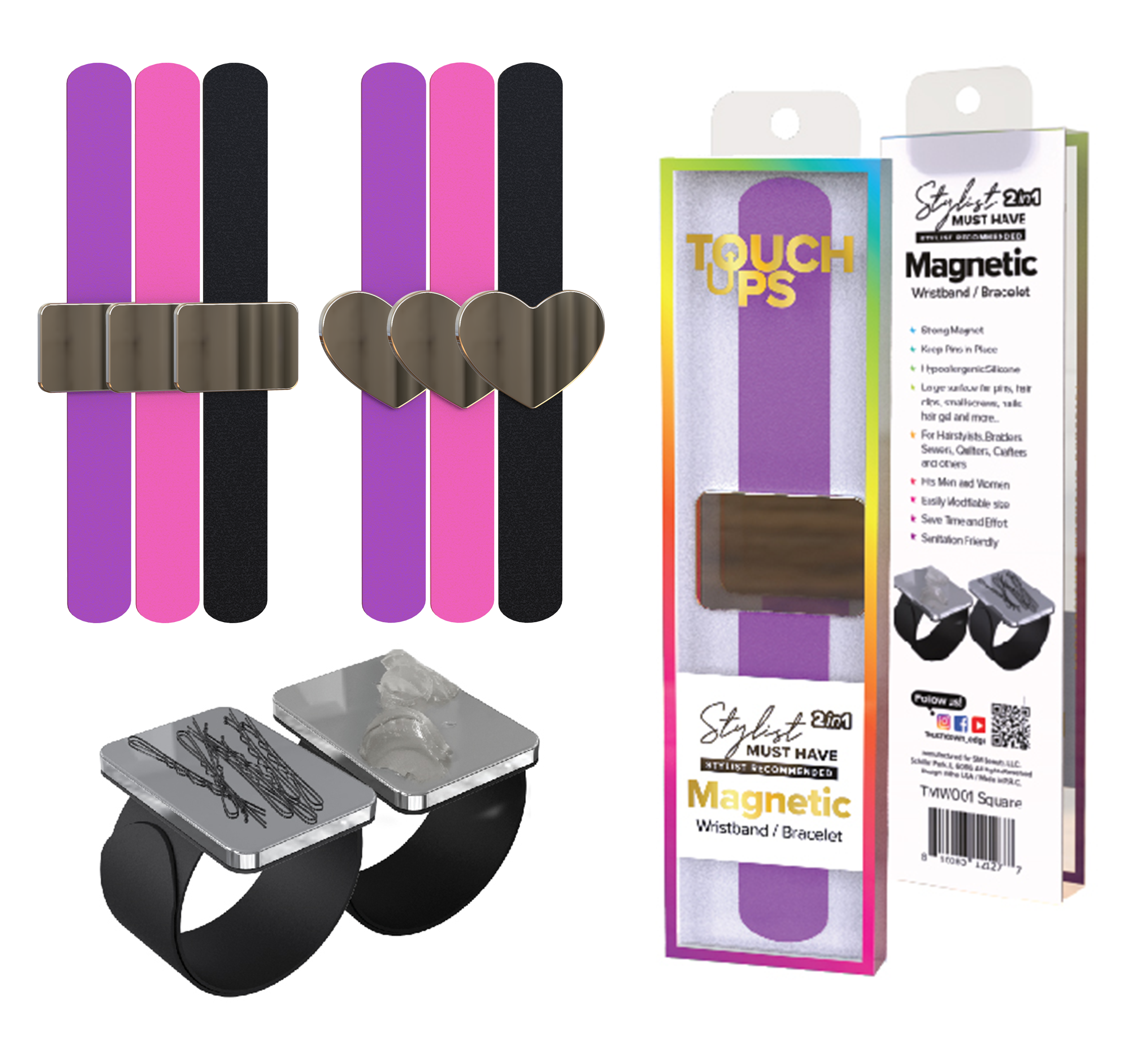 TouchUps - Magnetic Wristband Bracelet Square