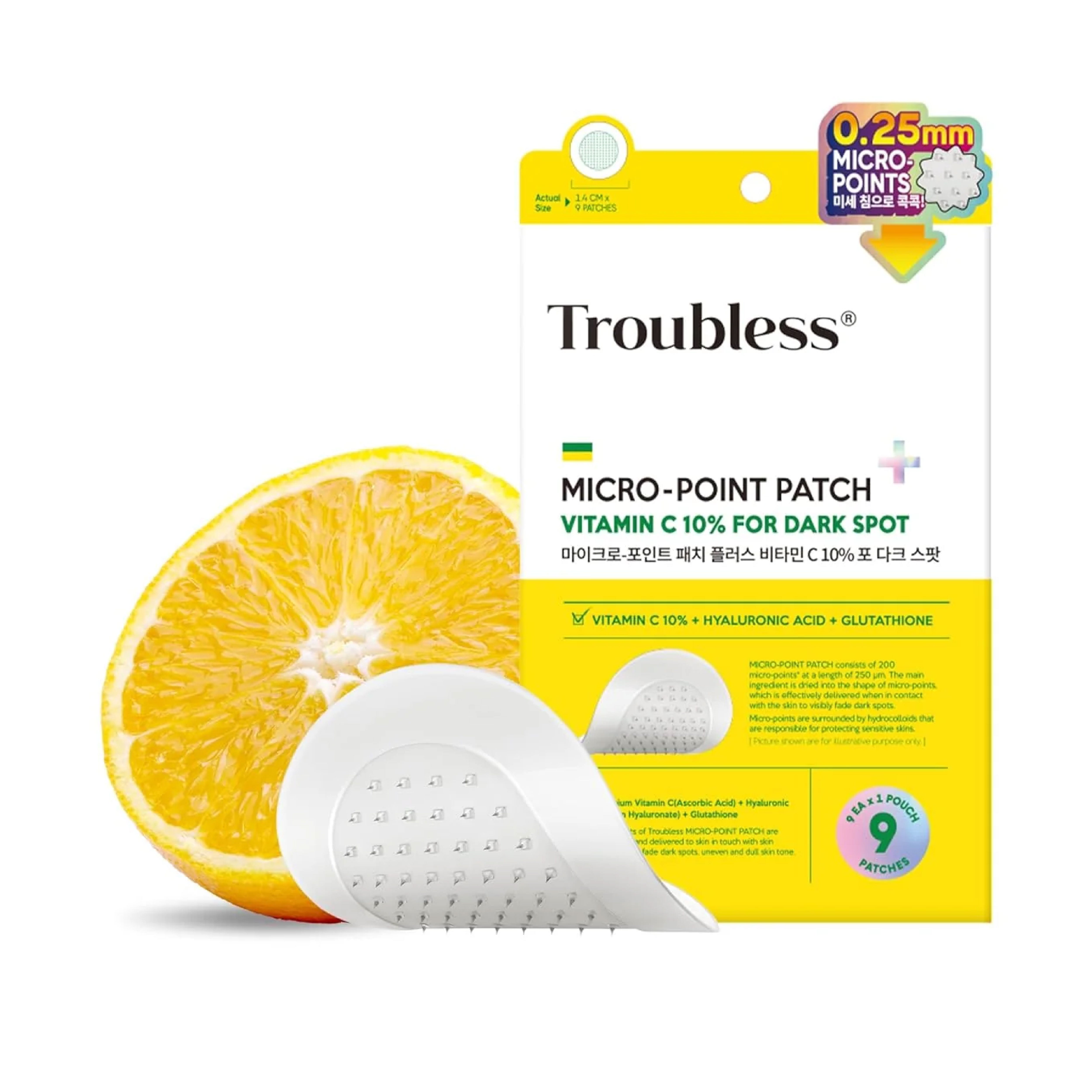 Troubless Micro-Point Patch Vitamin C 10% For Dark Spot (9 Patches)