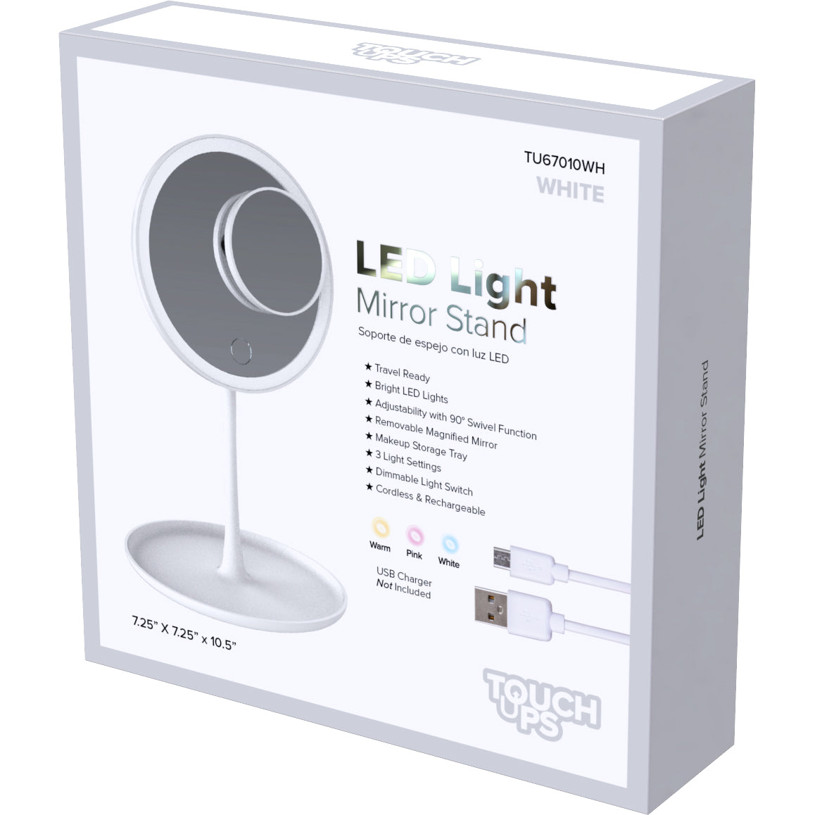 TouchUps - LED Light Mirror Stand