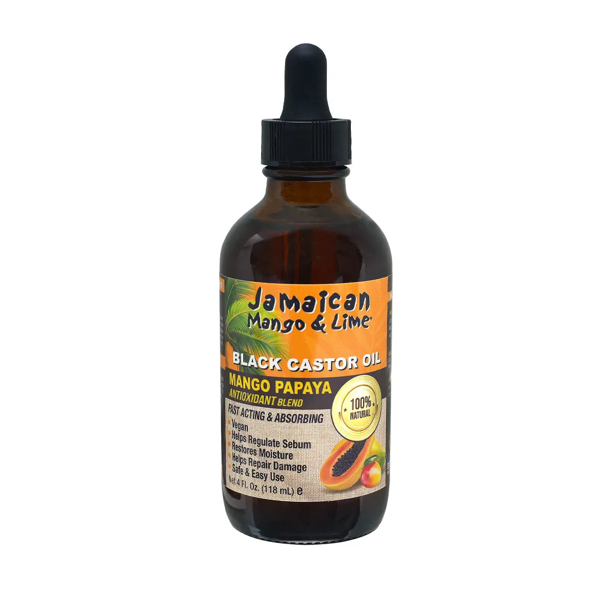 Jamaican Mango & Lime Black Castor Oil Mango Papaya Blend 4 fl oz