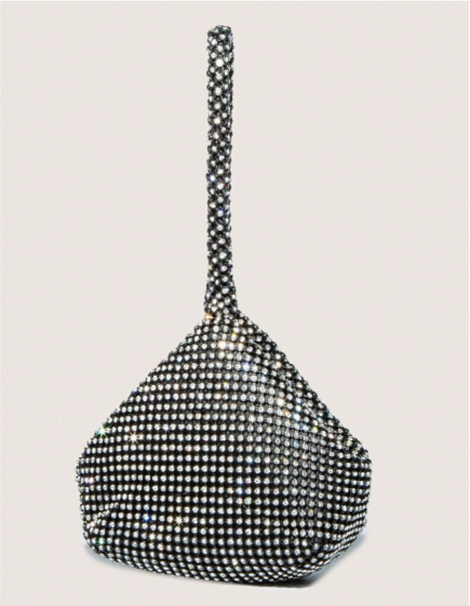 Rhinestone Wristlet Evening Bag