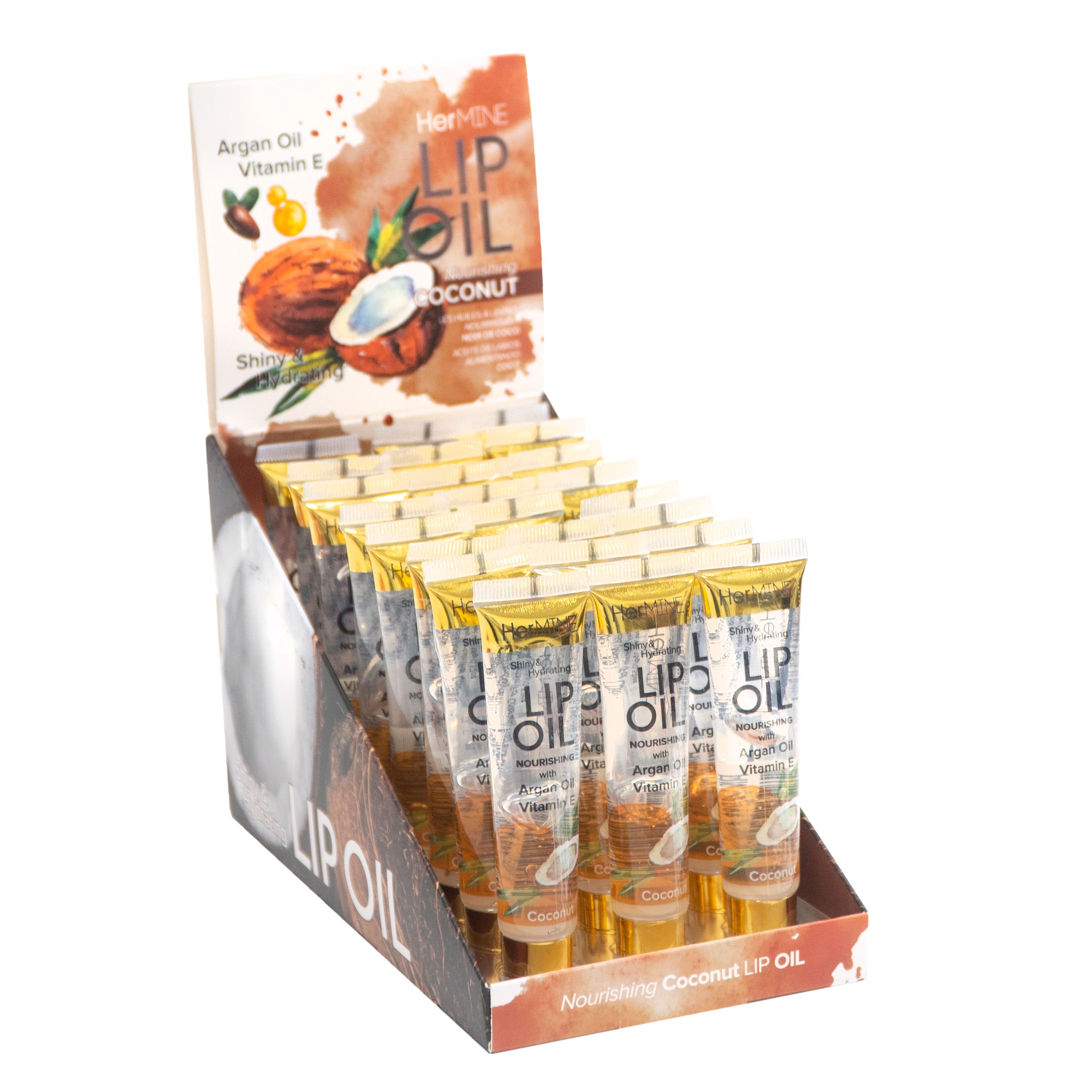 HerMine - Lip Oil 24 Piece Display Coconut