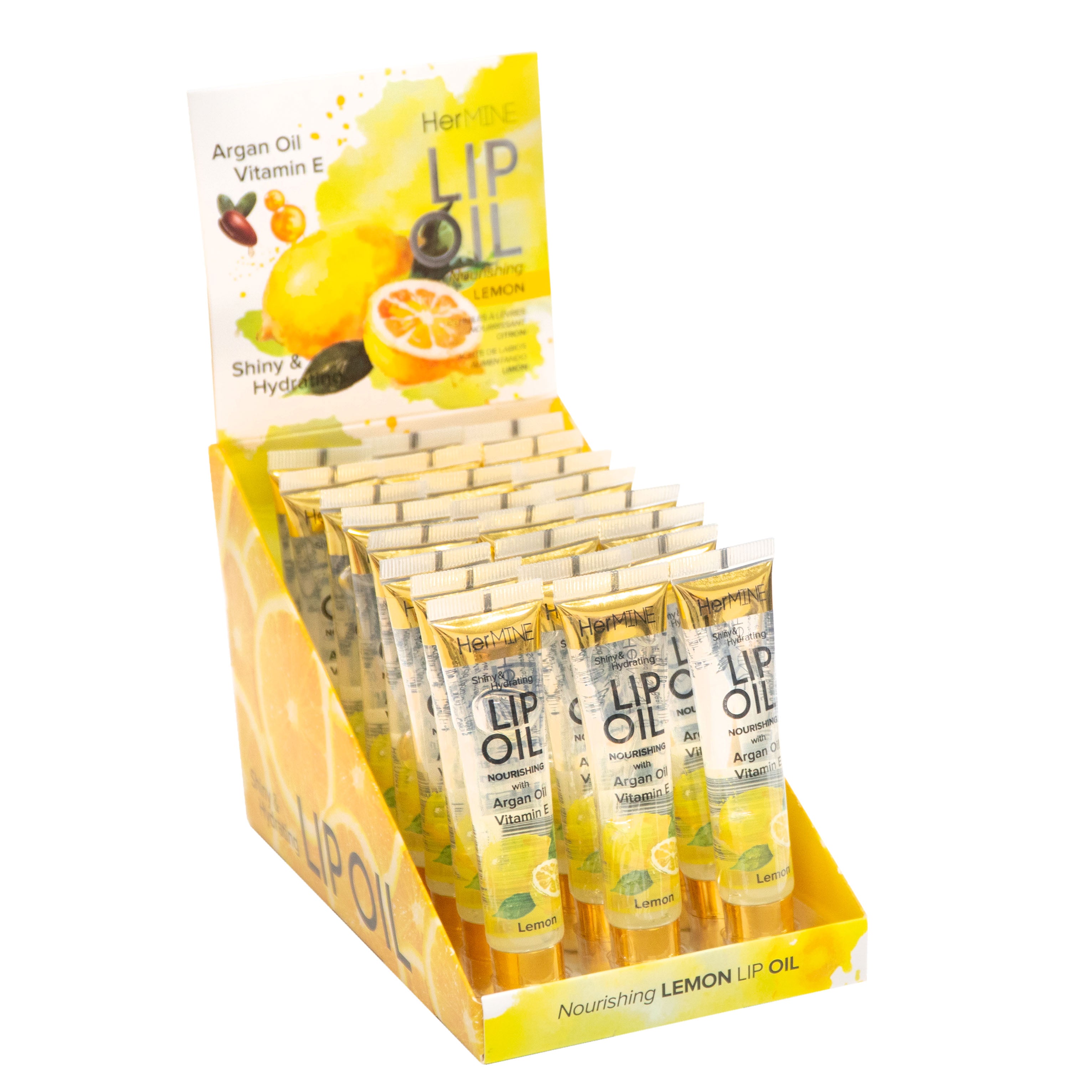 HerMine - Lip Oil 24 Piece Display Lemon
