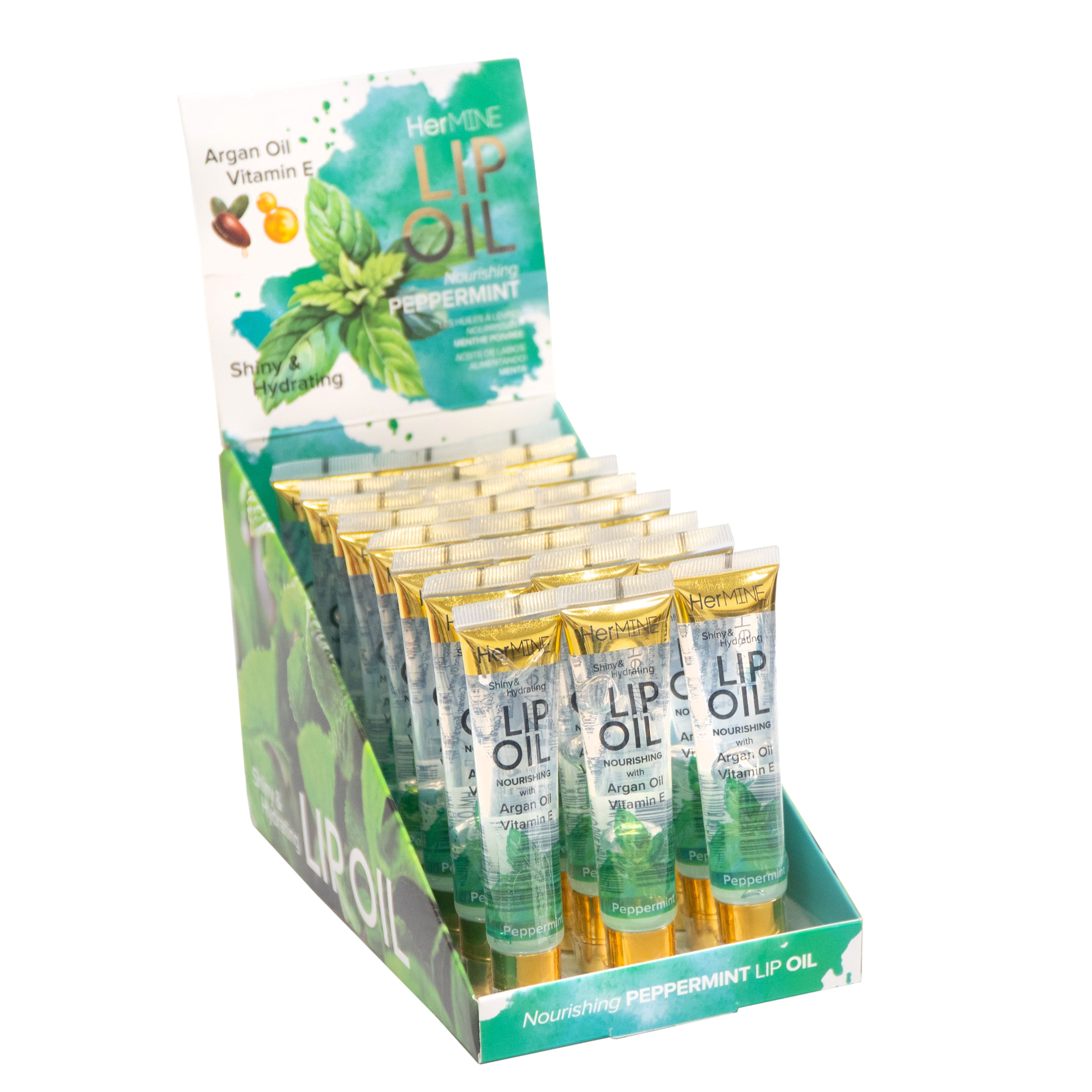HerMine - Lip Oil 24 Piece Display Peppermint