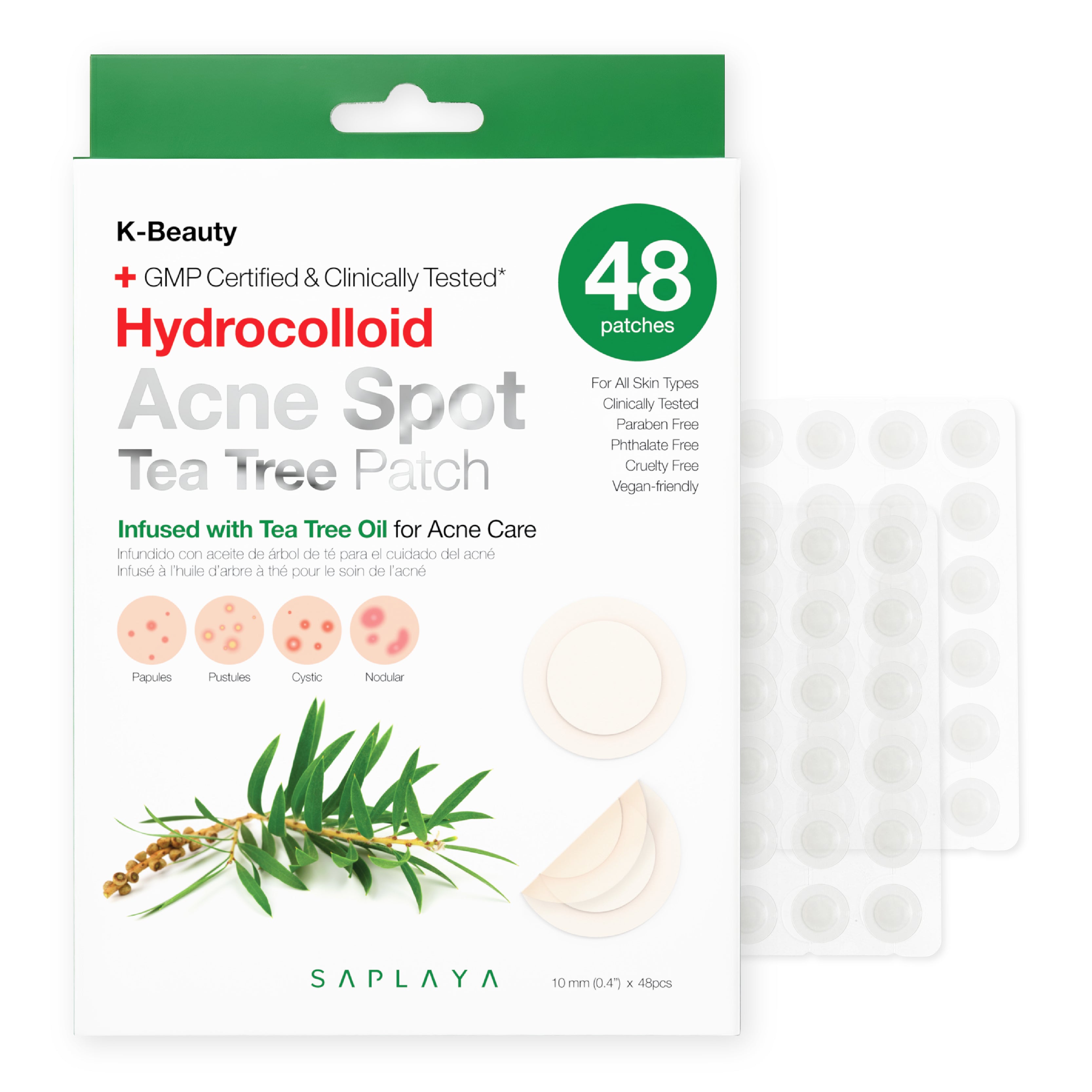 Saplaya - Hydrocolloid Acne Spot Tea Tree Healing Patch