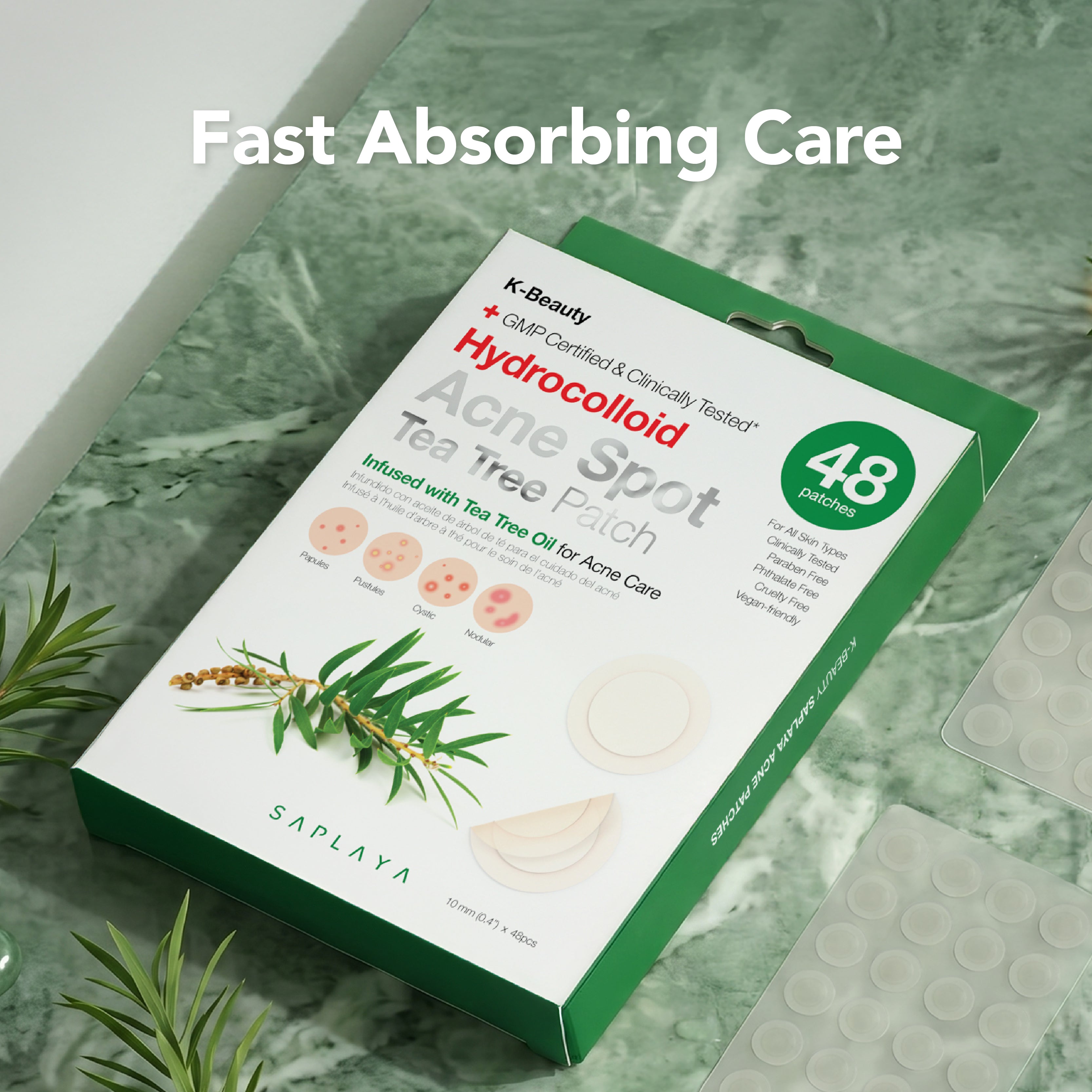 Saplaya - Hydrocolloid Acne Spot Tea Tree Healing Patch