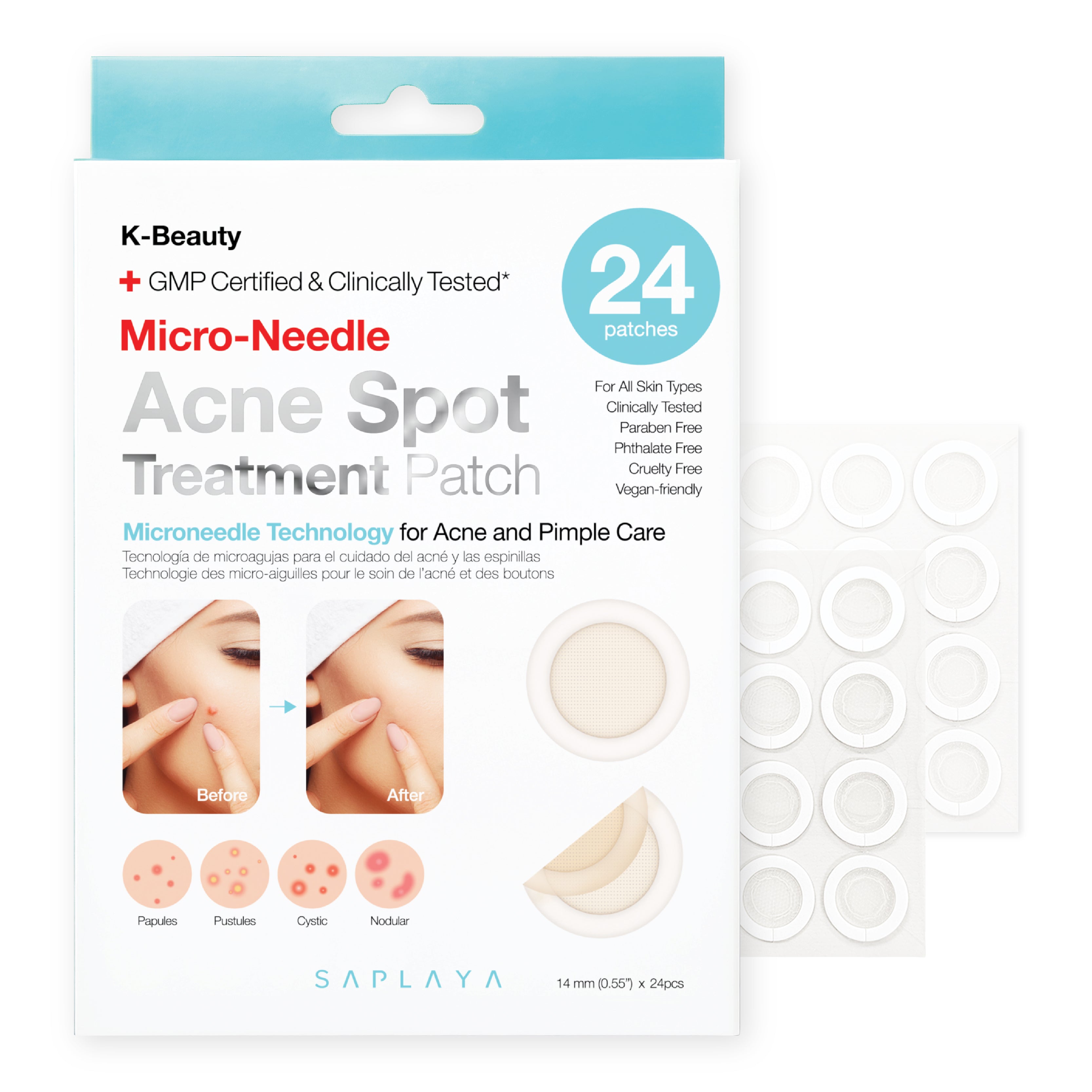 Saplaya - Micro-Needle Acne Spot Treatment Patch