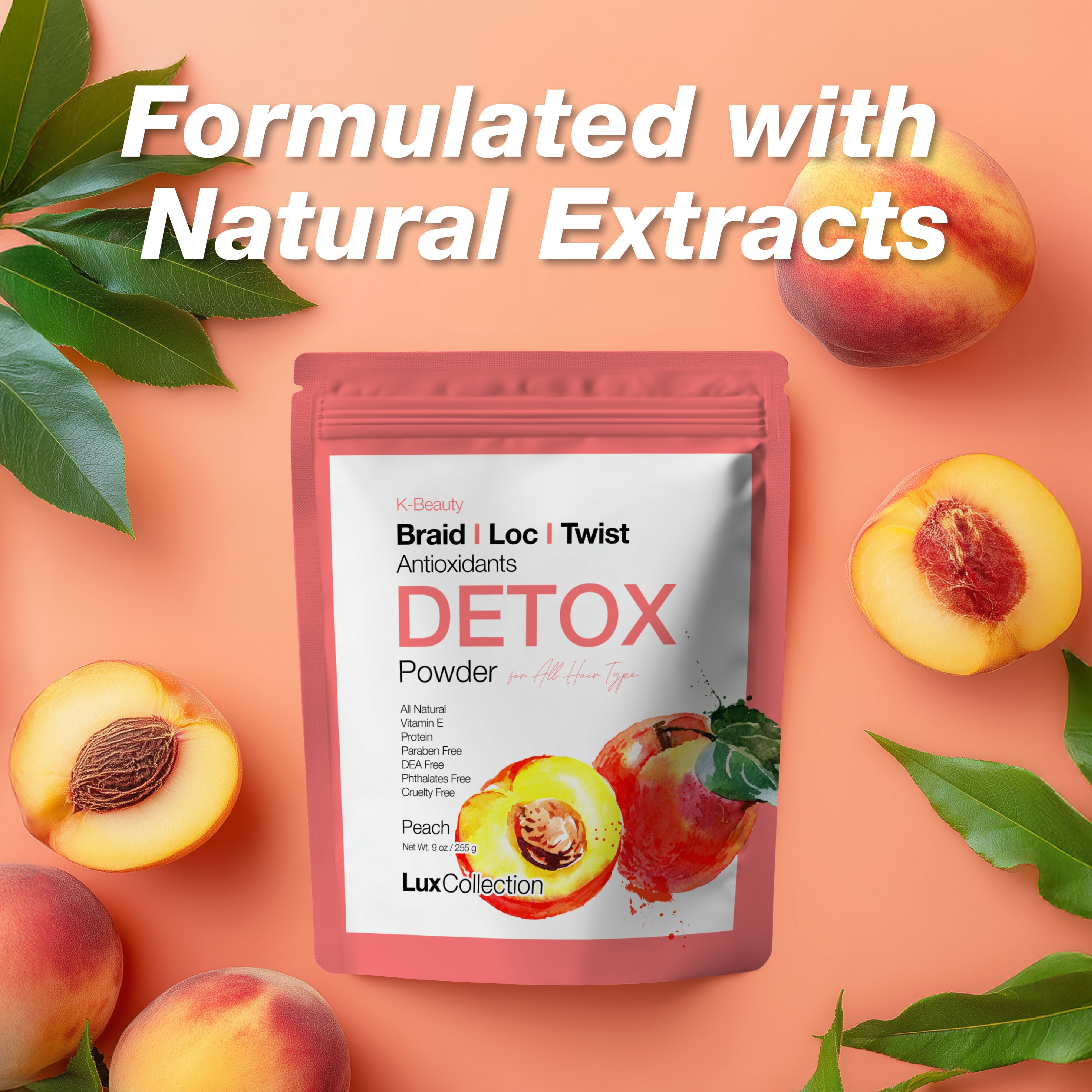 トリートメント LuxeCloset Lux Collection - Antioxidants Detox Powder | Peach