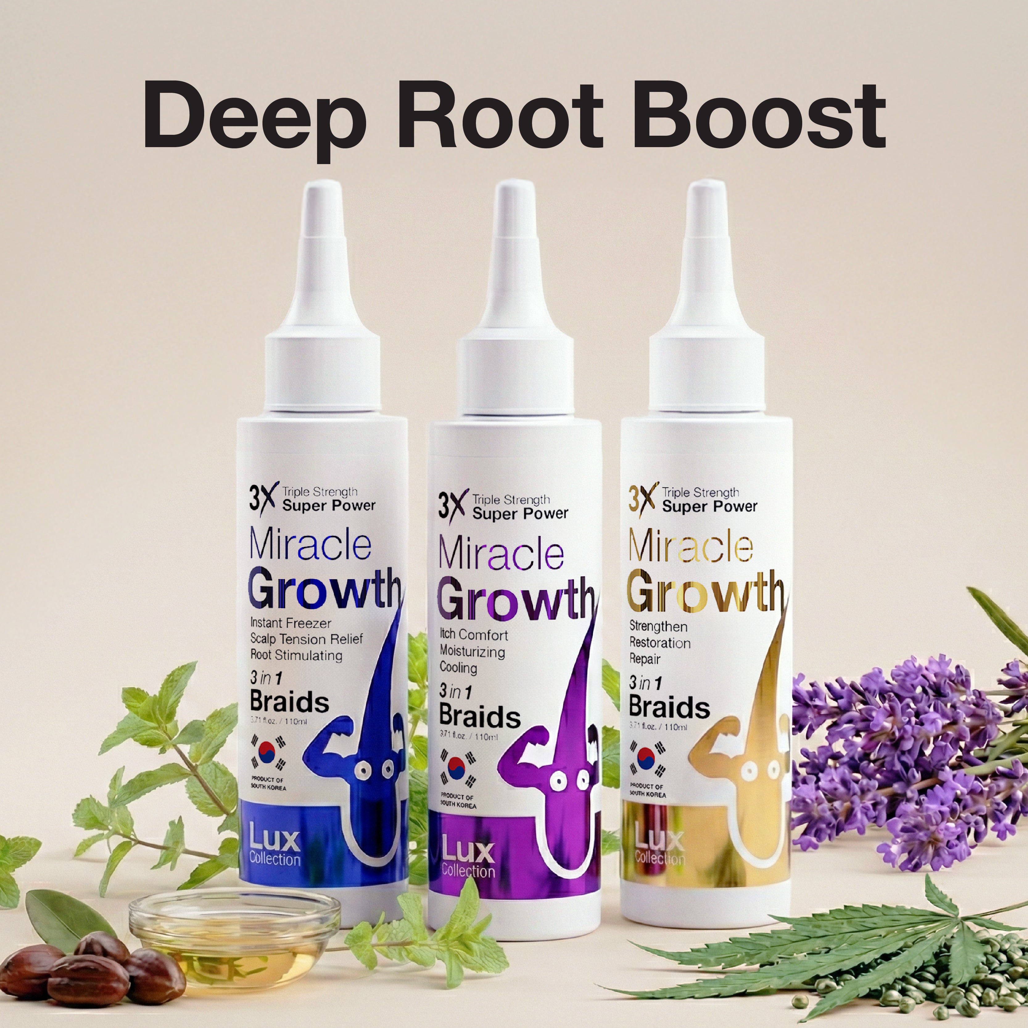 Lux Collection - 3X Miracle Gro Hair Oil | Anti-Itching