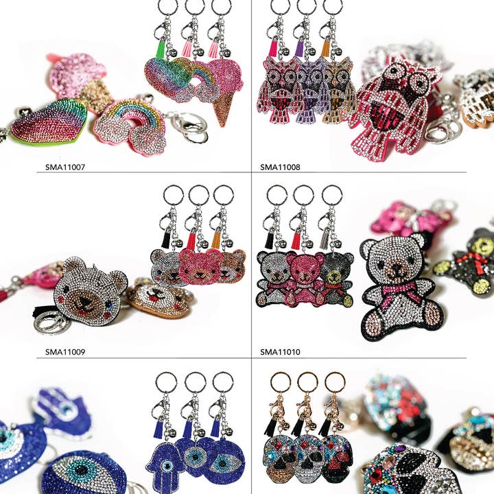 SM Jewelry Rhinestone Keychains
