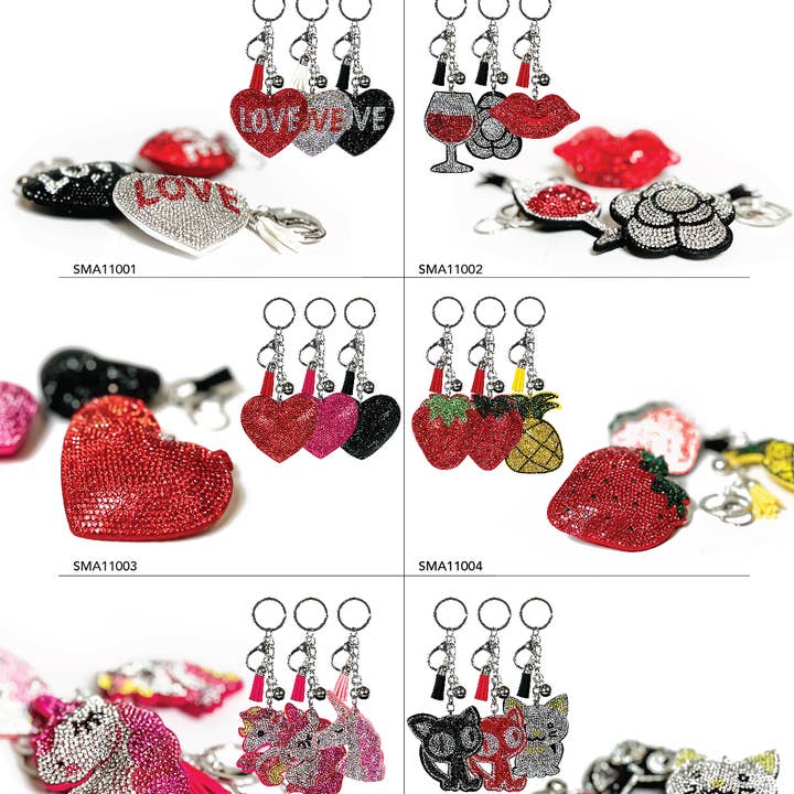 SM Jewelry Rhinestone Keychains