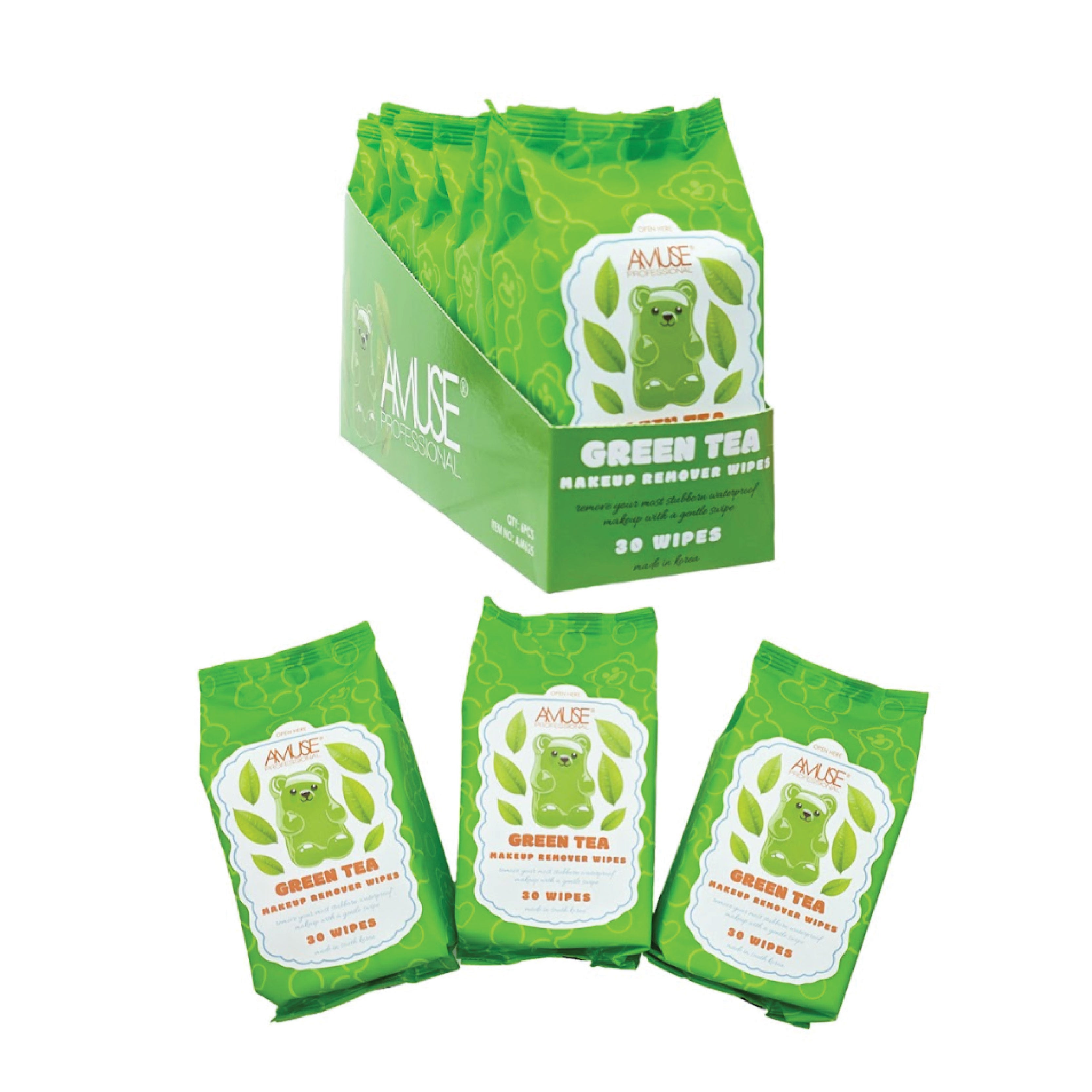 Amuse Professional Green Tea Makeup Remover Wipes (30 Wipes)