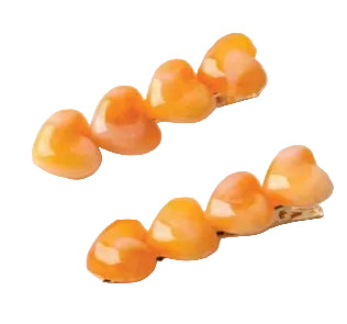 Marble Heart Clips