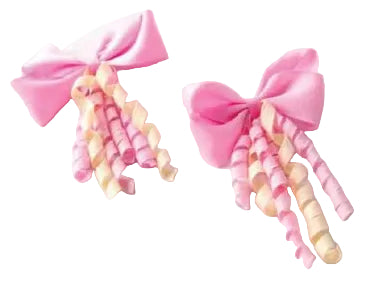 Curly Ribbon Wing Bow Clips