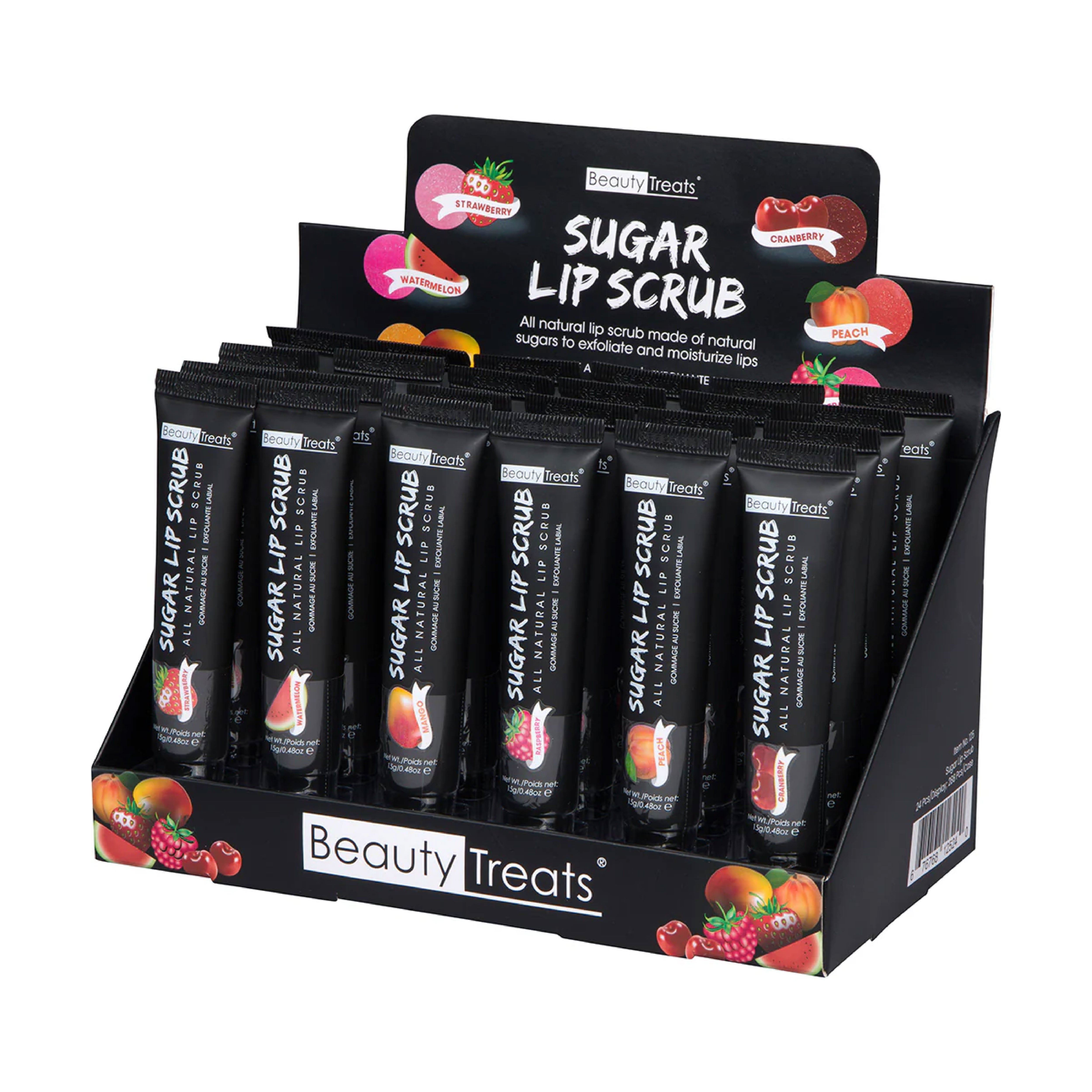Beauty Treats Sugar Lip Scrub Fruit Assortment Display Set