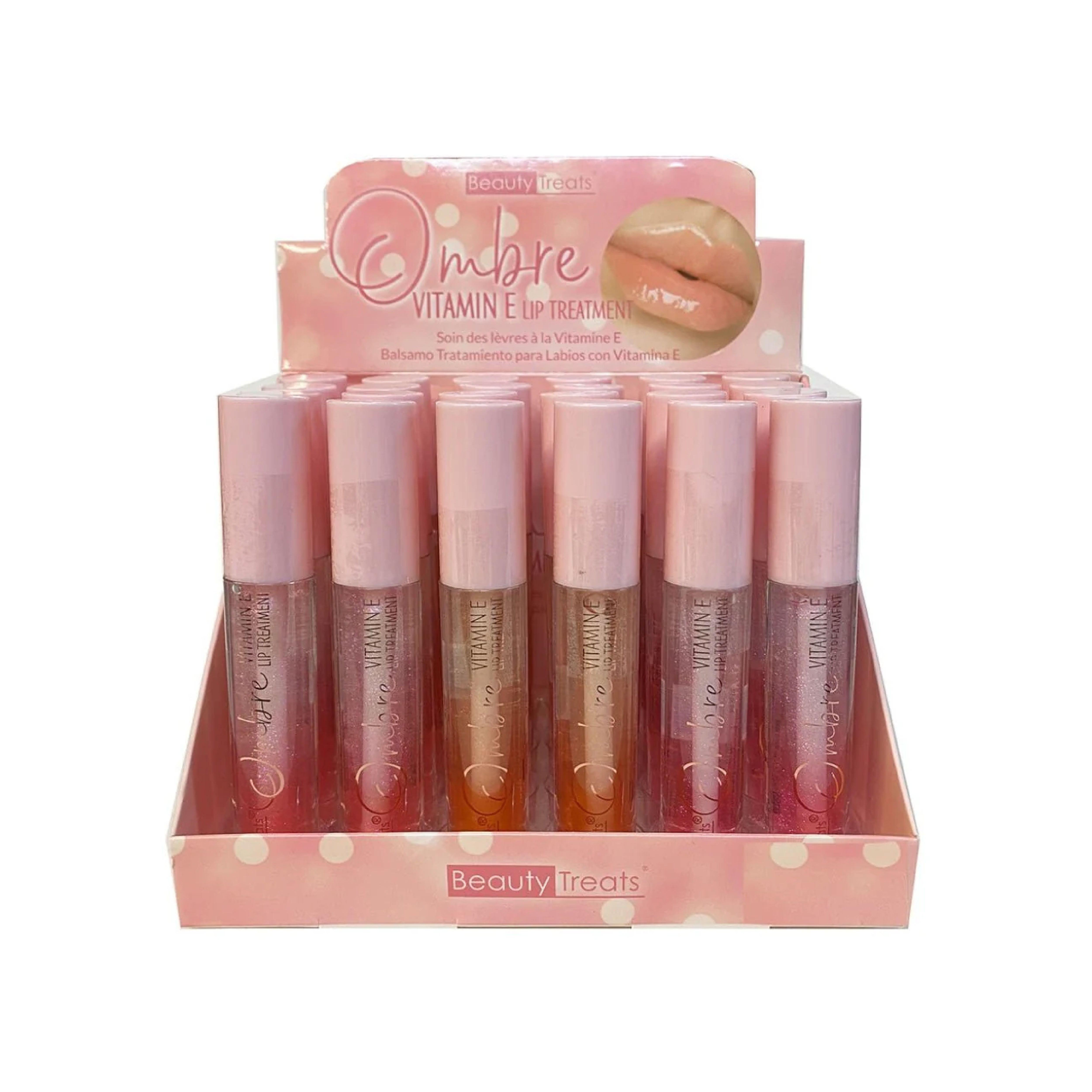 Beauty Treats Ombre Vitamin E Glossy Lip Treatment Display Set