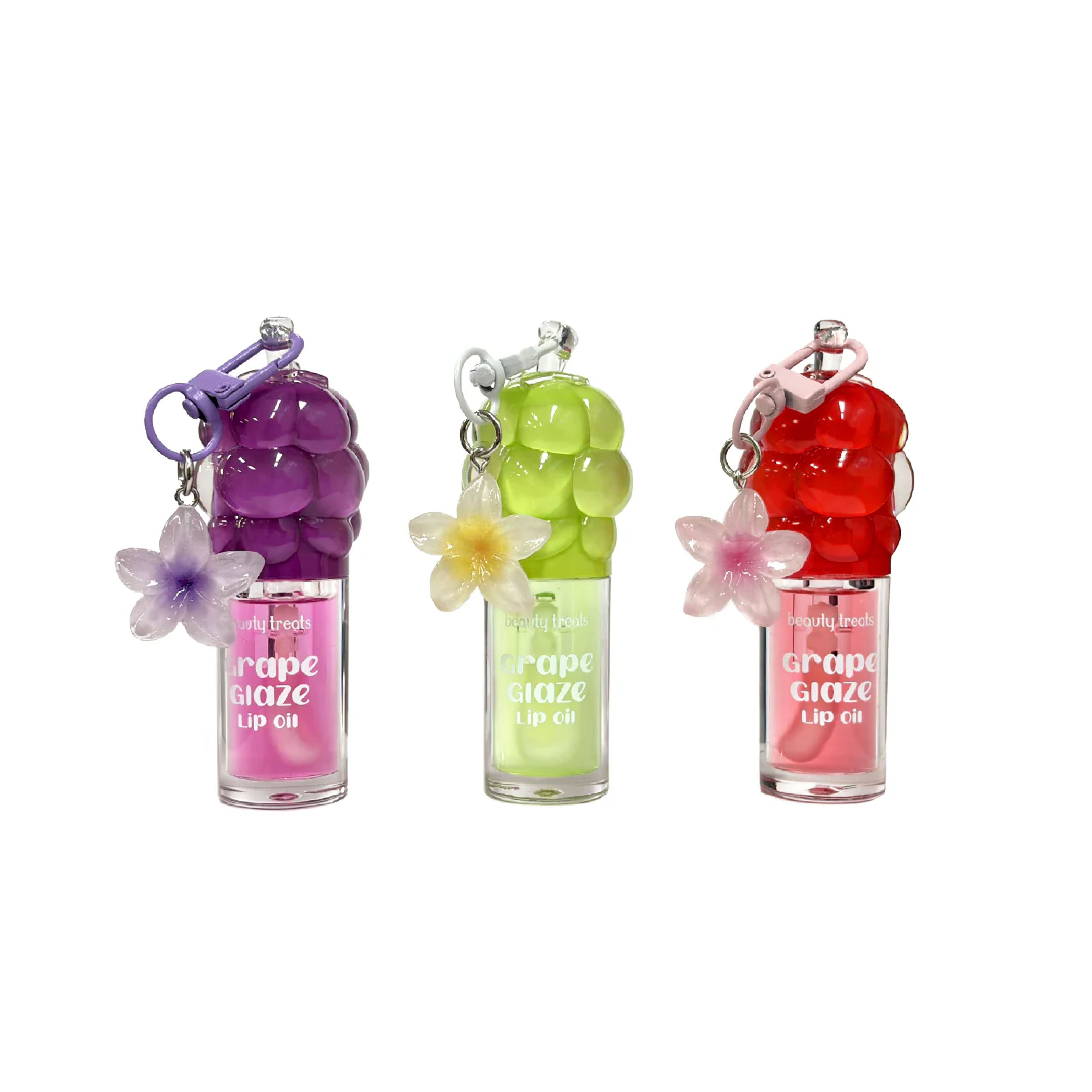 Beauty Treats Grape Glaze Lightweight Lip Oil Keychain Display