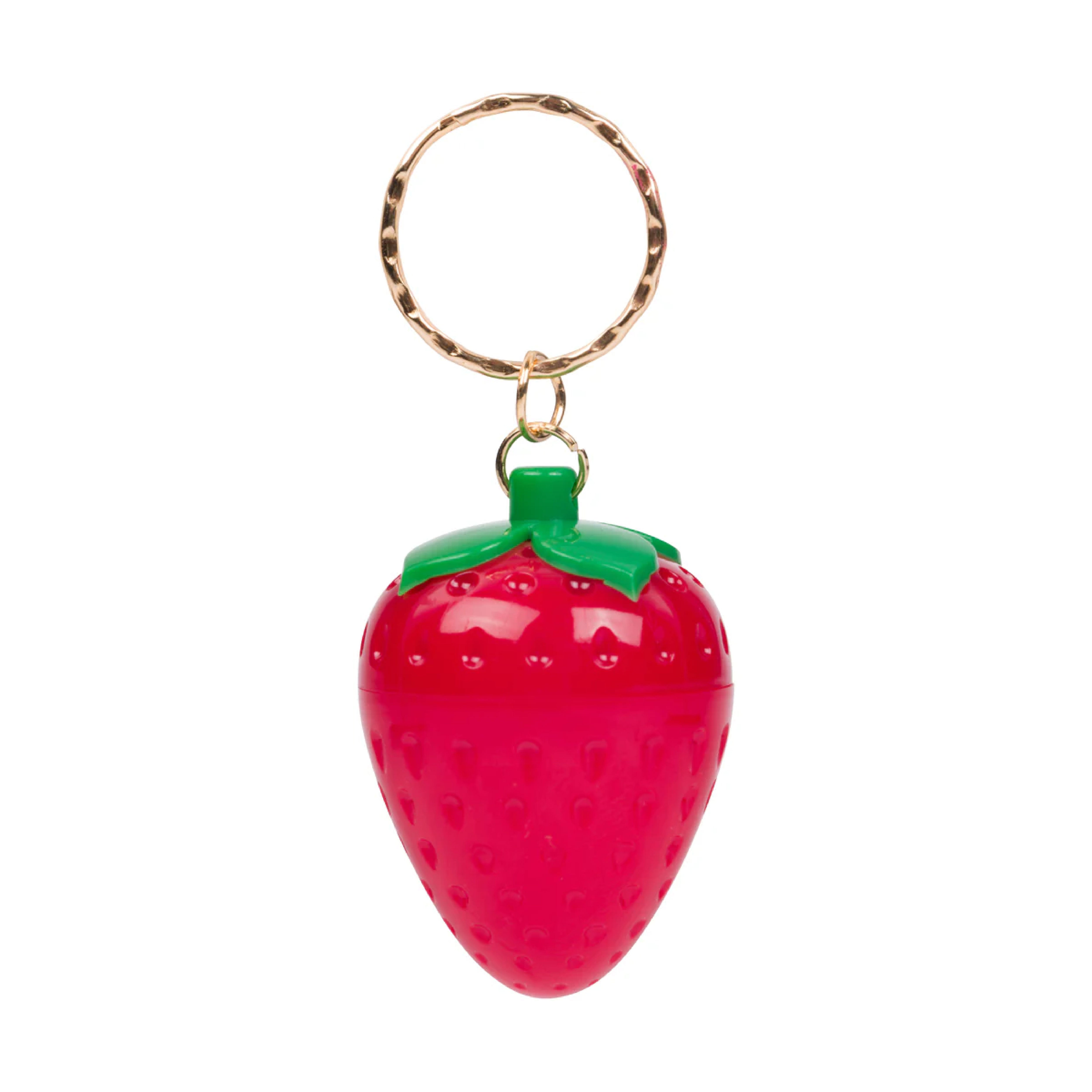 Beauty Treats Sweet & Juicy Strawberries Lip Balm Keychain Display