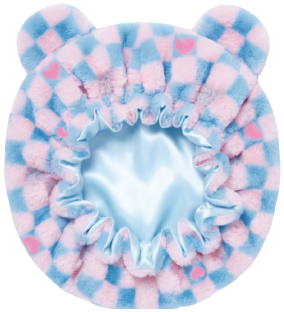 Patterned Satin-Lined Bonnet with Ears