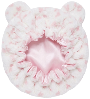 Patterned Satin-Lined Bonnet with Ears