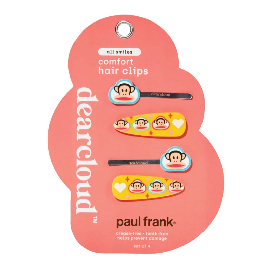 dearcloud Paul Frank Crease-Free Hair Clips Set of 4