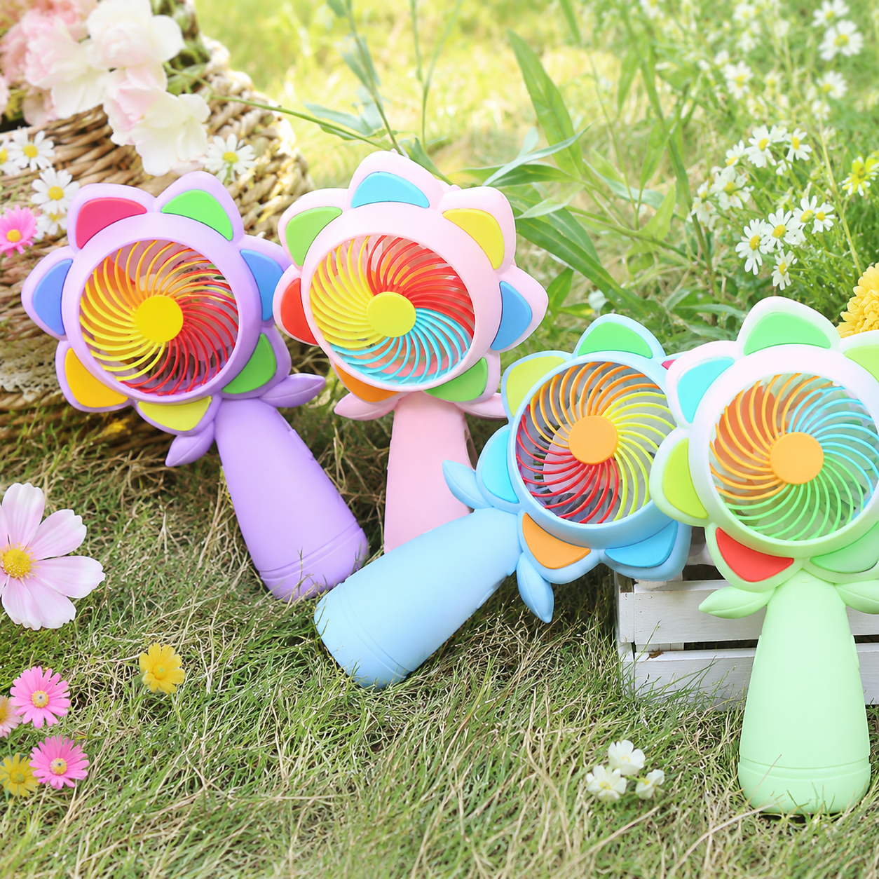 Portable Flower Shape Handheld Fan