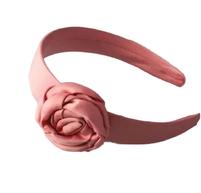 Satin Twisted Rosette Headband
